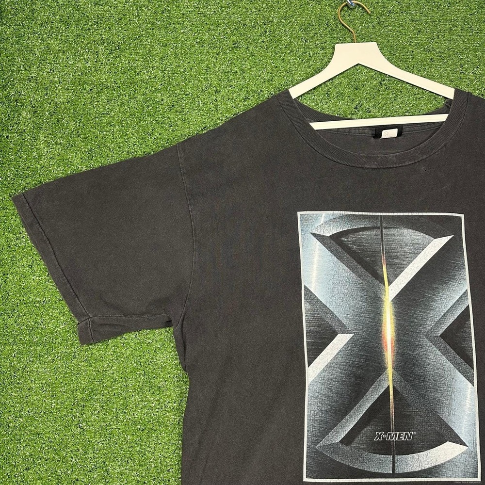 FADED Rare Vintage 2000 Marvel X-Men Movie Promo T Shirt Black XL Changes